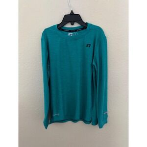 Russell Dri Power 360 Long Sleeve Teal Medium Shirt A746